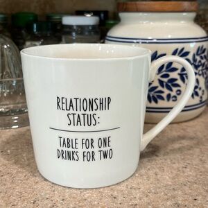 SIPS "Relationship Status: Table for One, Drinks for Two" Mug - NWOT ☕️